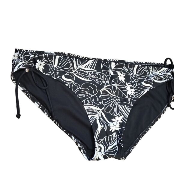 Collections by Catalina Black & White Bikini Bottom Sz L (12/14) - Picture 2 of 12